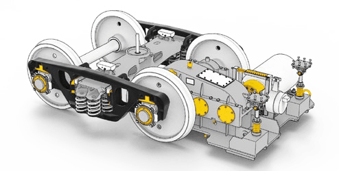 Тележка приводная ходовая с редуктором механизма передвижения